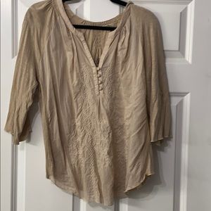Nine West Tan Size M Popover Top